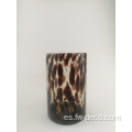 Patrones de leopardo adornos Jardiniere Glass Vase